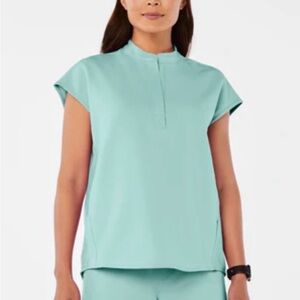 FIGS sea glass Rafaela top